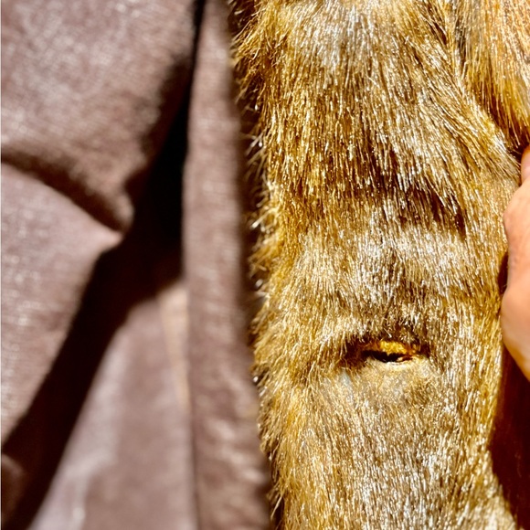 Denim&Co Brown Jean Jacket with Faux Fur Collar - Picture 7 of 8